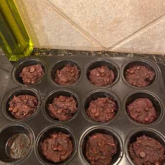 Flourless Double Chocolate Chip Zucchini Muffins