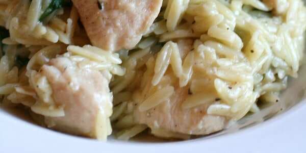Garlic Chicken With Orzo Noodles