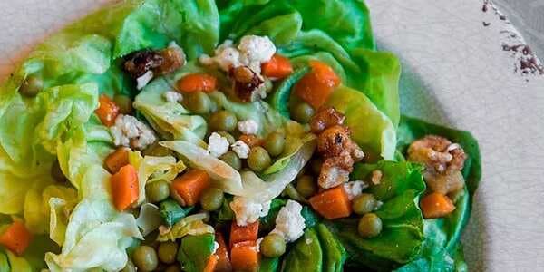 Peas, Carrots & Candied Walnut Salad