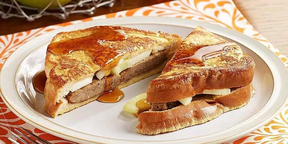 Sausage And Apple Stuffed French Toast
