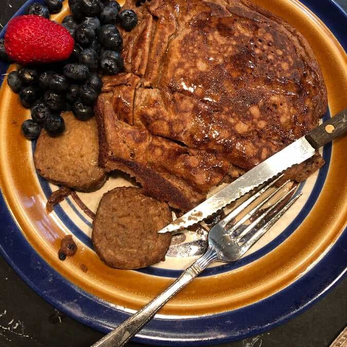 Vegan Whole Wheat Apple Pancakes