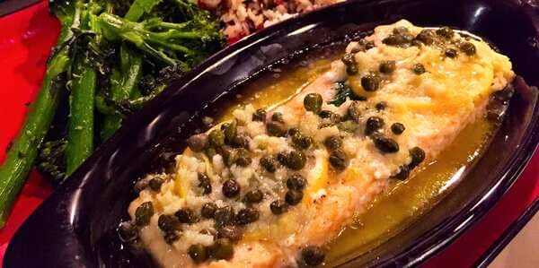 Daves Baked Salmon With Garlic-Butter Sauce