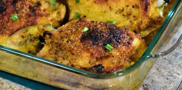Honey-Mustard And Curry Chicken Thighs