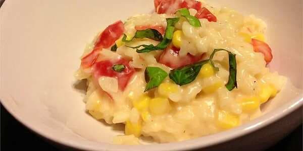 Risotto With Tomato, Corn And Basil