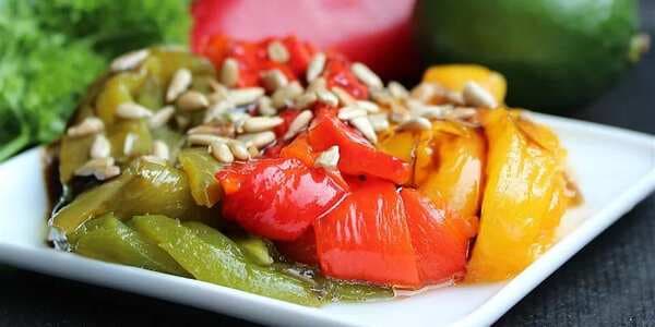 Roasted Bell Peppers With Sunflower Seeds