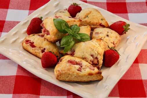 Strawberry And Basil Scones