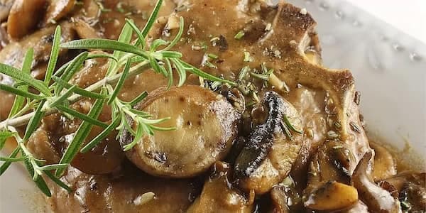 Veal Chop With Portabello Mushrooms