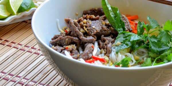 Vietnamese Lemongrass Beef And Noodles