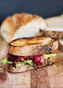 Roasted Strawberry, Avocado And Mozzarella Grilled Cheese