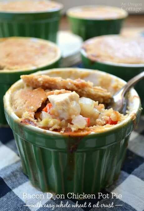 Bacon Dijon Chicken Pot Pie with Whole Wheat Pastry Crust