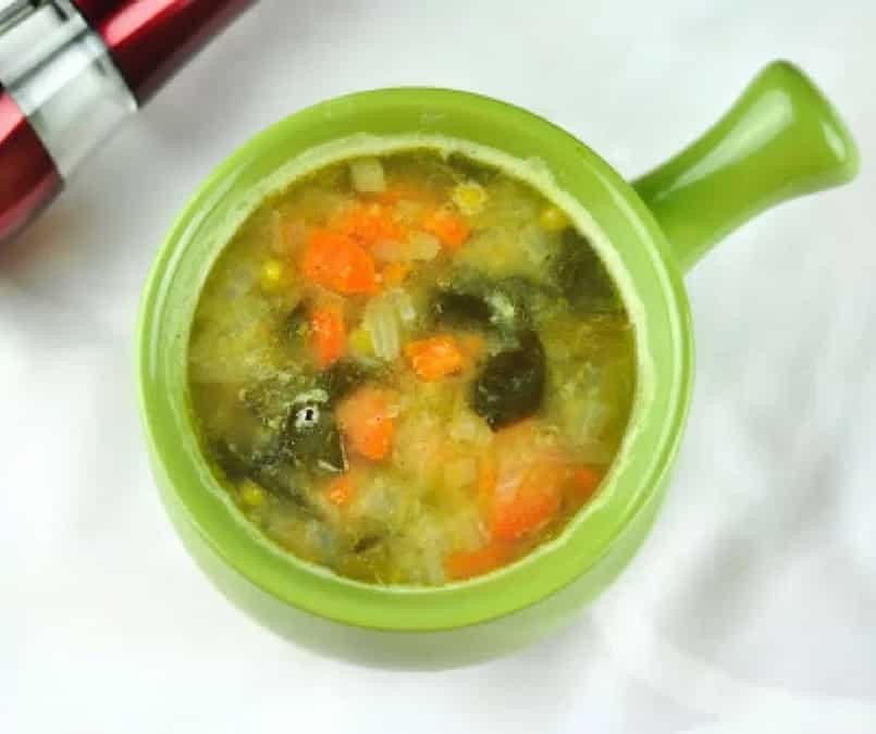 Moong Dal Soup With Mixed Vegetables