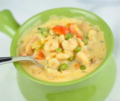 Shrimp Soup With Coconut Milk And Vegetables