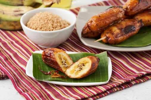 Fried Plantains With Caramelized Brown Sugar