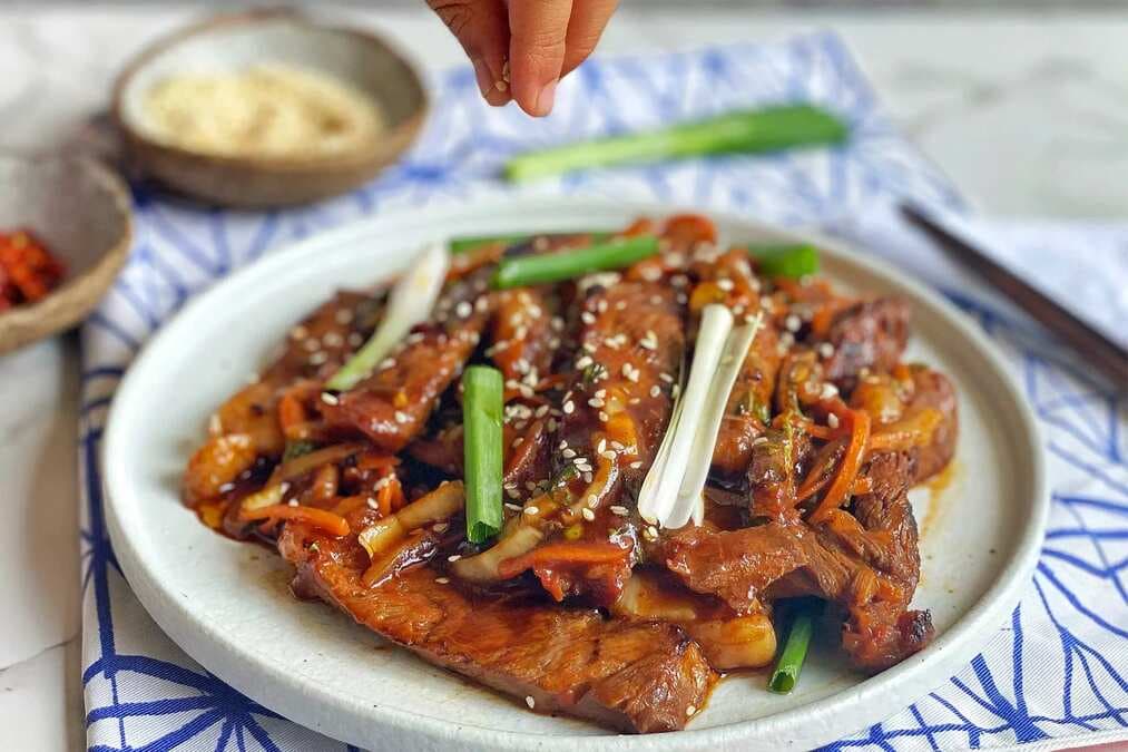 Stir Fried Korean Kimchi Beef