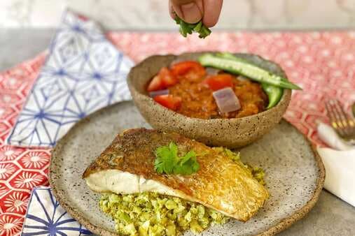 Tamarind Fish Curry With Broccoli Biryani