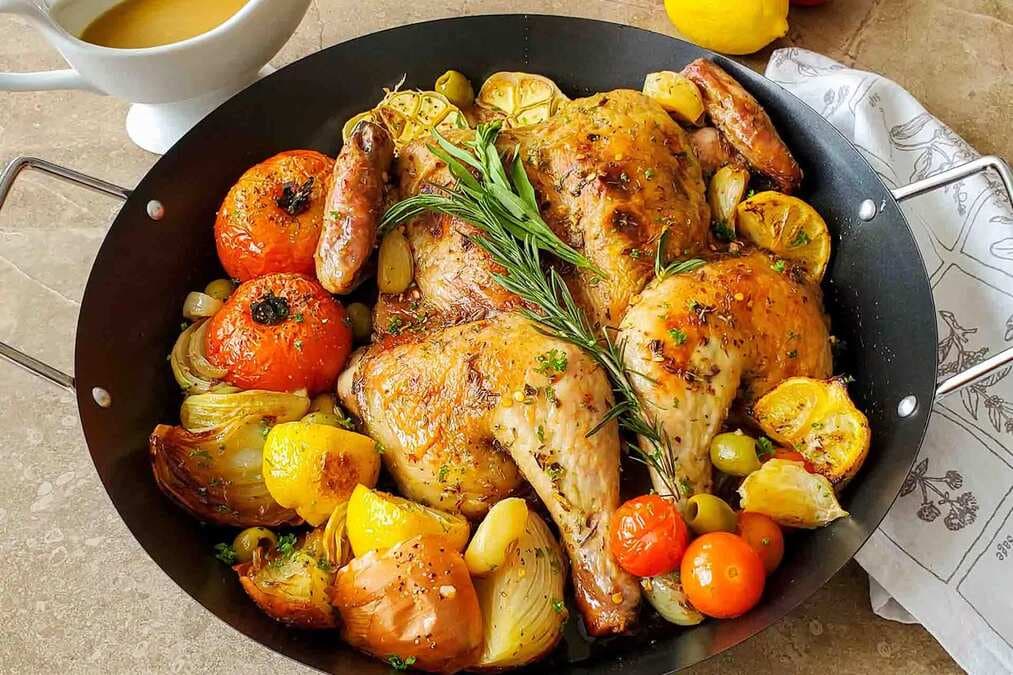 Tuscan Spiced Roasted Spatchcock Chicken