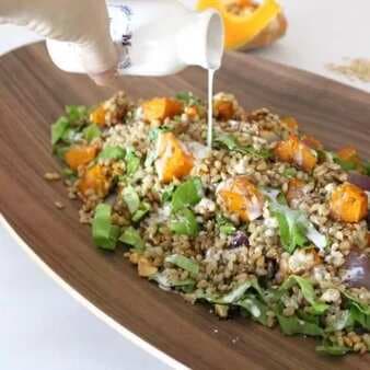 Barley And Pumpkin Salad With Coconut Dressing