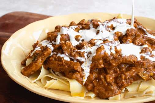Beef Strips In Sour Cream Sauce