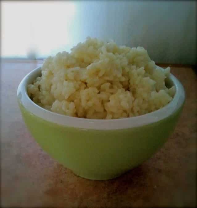 Microwaved Basic Risotto