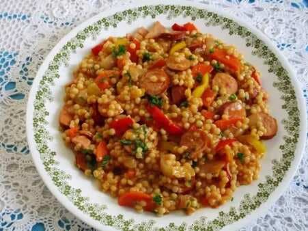 Pearl Couscous With Knackwurst