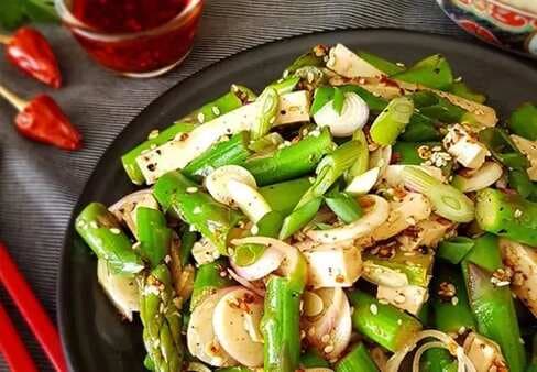 Sichuan Asparagus With Tofu Salad
