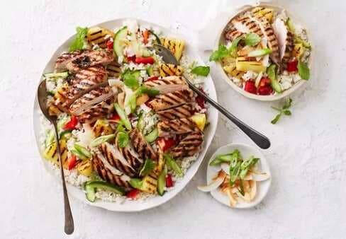 Summer Chargrilled Chicken And Rice Salad