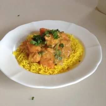 Vegetable Curry On Rice With Chicken