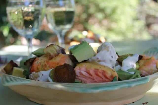 Watercress Salad With Salmon And Leek