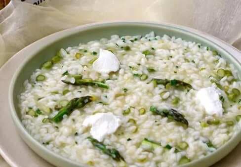Asparagus And Goat Curd Risotto