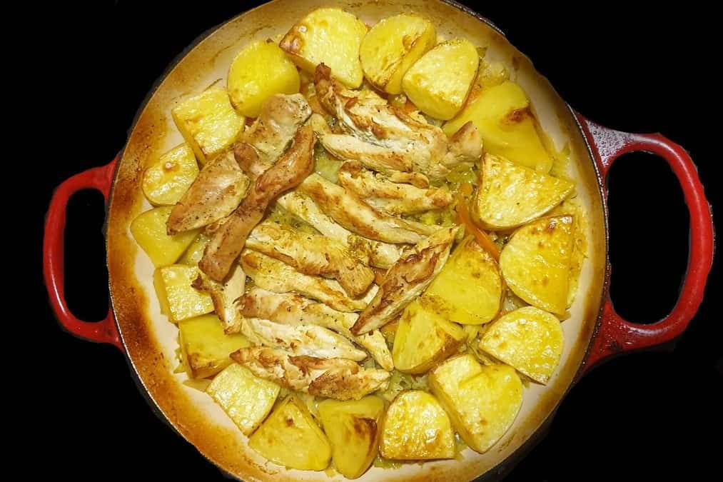 Baked Chicken With Cabbage And Potatoes