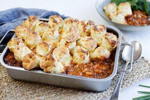 Beef And Beans Casserole With Damper Top