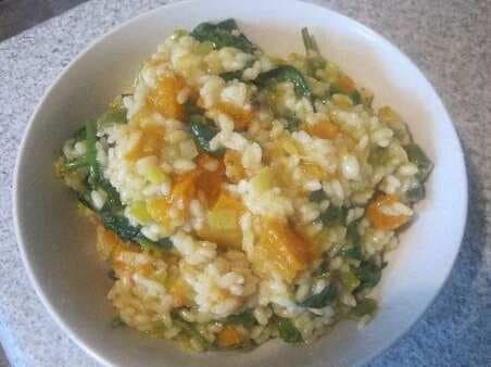 Pumpkin And Spinach Risotto