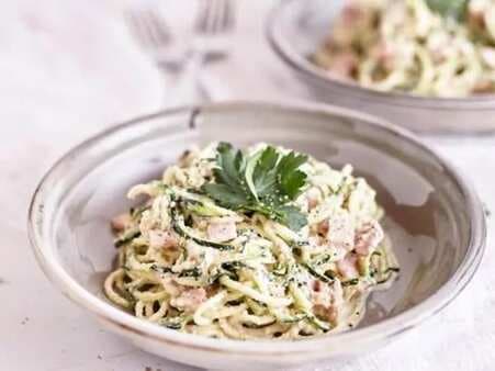 Zoodles: Healthy Zucchini Noodle Carbonara By Wholehearted Cook