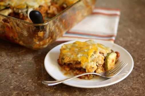 Calabacita Enchiladas With Red And Green Chile