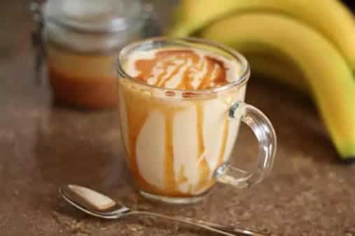 Caramel Peanut Butter Banana Milkshake Smoothie