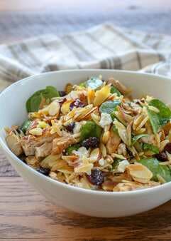 Spinach Orzo Salad With Cranberries And Goat Cheese