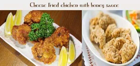Cheese Fried Chicken With Honey Sauce