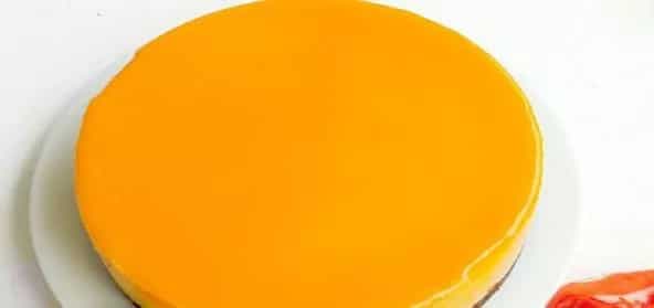 Eggless Mango Cheesecake With Agar Agar