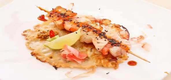 Fish Kebabs With Brown Rice
