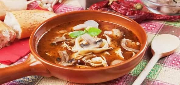 Mushroom-Noodle Soup
