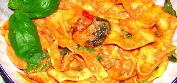 Pappardelle Pasta With Chipotle Sauce
