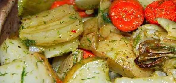 Roasted Vegetables With Fennel Vinaigrette