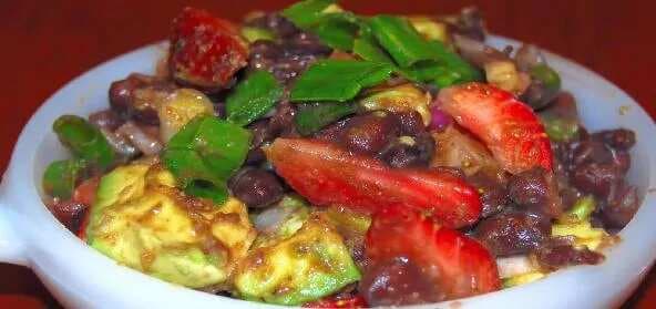 Strawberry-Avocado-Black-Bean Salad