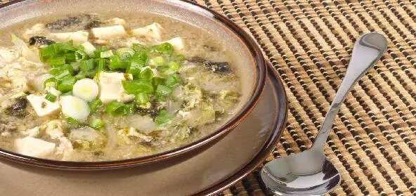 Tofu Cabbage Miso Soup