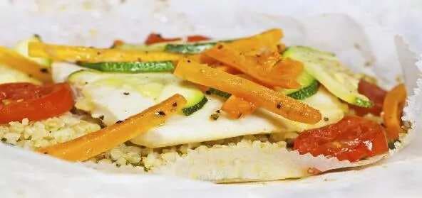 White Fish With Crispy Vegetables