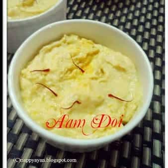 Aam doi or mango yogurt (baked)