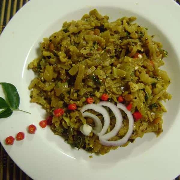 Arati davva kura (banana stem curry-andhra/telangana style)
