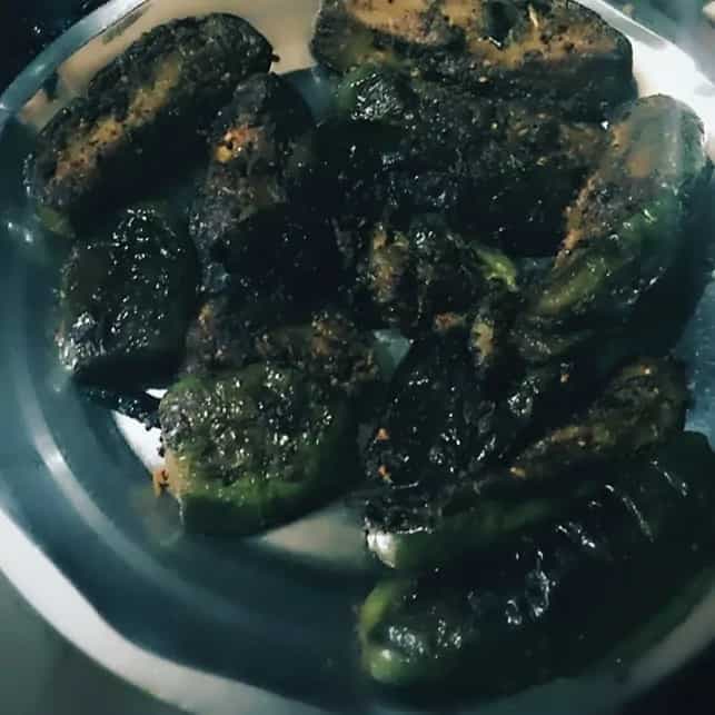Baingan bhujiya (eggplant/brinjal stir fry)