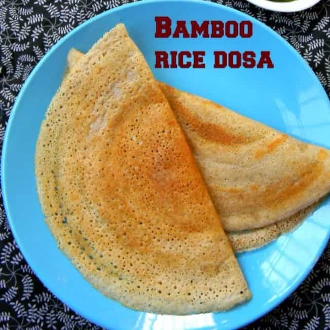 Bamboo rice dosa recipe/moongil arisi dosai
