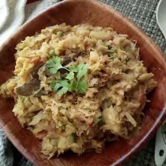 Bandhakopi bhape/bengali style dry cabbage sabzi